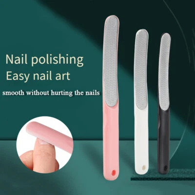 Bowed Nail File Grinding Polishing Nail Buffer Stainless Steel Pedicure Tool - Image 1 of 4