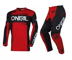 O'Neal 2025 Element Racewear Offroad Jersey Pant Motocross Combo Black/Red - Picture 1 of 8