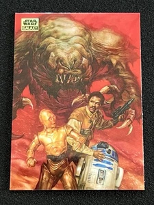 2024 Topps Chrome Star Wars Galaxy 37 The Rebel and The Rancor Mini Diamond - Bild 1 von 2