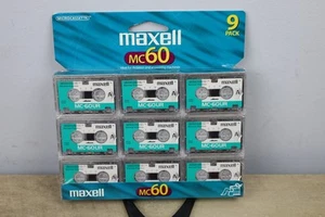 Paquete Maxell 9: cintas de grabación de audio micro casete MC-60 - Imagen 1 de 6