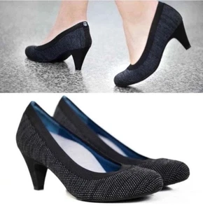 Betabrand Late to the Gate Heels Pewter Größe 8,5 M stilvolle Pumps - Bild 1 von 12