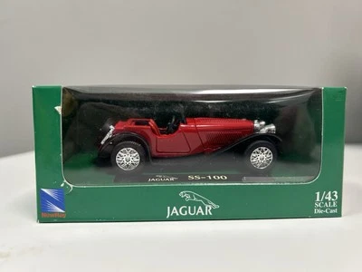 NEW Jaguar SS-100 Red 1:43 New-Ray Die-Cast Car Model in Box ~067 - Image 1 of 4