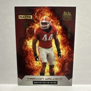 TRAVON WALKER 2022 WILD CARD MATTE ROOKIE HEAT RC PARALLEL  158/200 - Picture 1 of 6