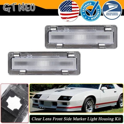 Luces de señalización delanteras cromadas para Chevy Camaro Pontiac Firebird 85-92 Foto 1 de 4