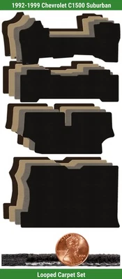 Juego de alfombrillas clásicas personalizadas para Chevy C1500 Suburban 92-99 (4 piezas) #CQW Foto 1 de 4