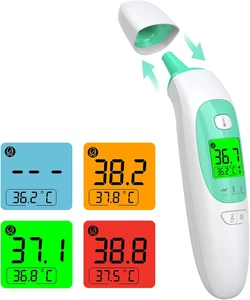 Termometro Auricolare 4 in 1, Termometro Infrarossi Da Fronte E Orecchio Profess - Foto 1 di 12