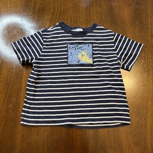 Janie and Jack 2T Navy Striped Cape Cod Lobster T-Shirt - Picture 1 of 5
