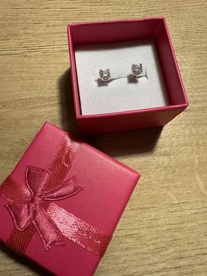 3mm 925 Silver Screw Back Lab-Grown Moissanite Earrings  - Image 1 of 4