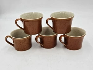 Set of 5 Vintage Imperial W. Dalton Stoneware Coffee Cups Cup Tangerine Japan - Afbeelding 1 van 3