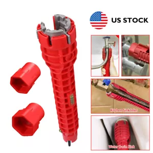 Faucet Sink Spanner Installer Multi Tool Pipe Wrench For Plumber Homeowners - Picture 1 of 12