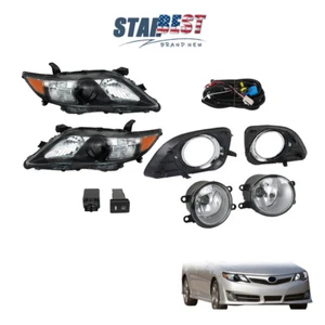 Fit For 2010-2011 Toyota Camry SE Bumper Fog Lights Lamps&Switch+Pair Headlights - Bild 1 von 14