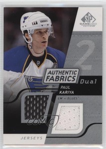2008-09 SP Game Used Edition Authentic Fabrics Dual Paul Kariya #AF-PA HOF