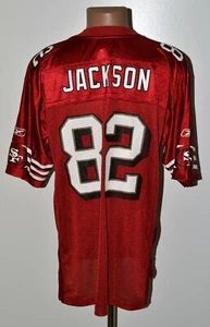 NFL SAN FRANCISCO 49ERS AMERICAN FOOTBALL JERSEY #82 JACKSON REEBOK L - Picture 1 of 3