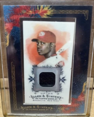 2009 Topps Allen & Ginter's Framed Mini Relics Justin Upton #AGR-JU - Image 1 of 2