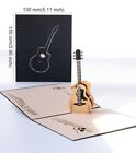 Carte d'anniversaire GUITARE 3D pop up - carte de vœux musique rock, musicien 