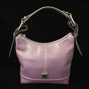 Dooney & Bourke Gracie Pebbled Hobo Bag, Plum / Red Interior. - Bild 1 von 18