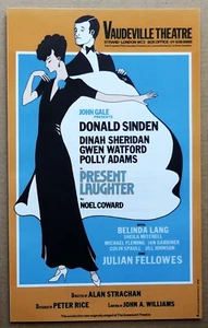 1980s PRESENT LAUGHTER Donald Sinden Dinah Sheridan Gwen Watford Julian Fellowes - Picture 1 of 3