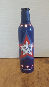 Mountain Dew aluminum Soda POP bottle Red White & Blue Stars Unopened 2008 - Picture 1 of 4