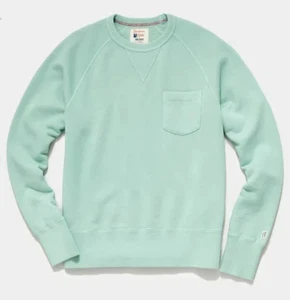 *Flaw Todd Snyder x Champion Midweight Pocket Sweatshirt Mint Green Crewneck 2XL - Picture 1 of 18