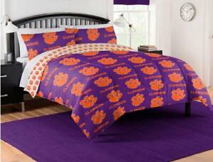 Clemson Tigers Ncaa Rotary Full Bed in a Bag Set - W7461432442