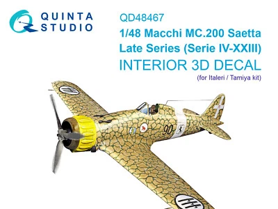 Quinta Studio 1/48 Macchi MC.200 Saetta (Late) 3D-Interior (Italeri/Tamiya)