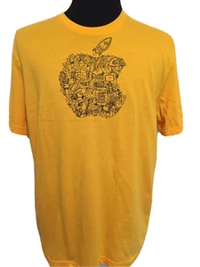 Camiseta para hombre Apple Computer grande en L amarillo algodón - Imagen 1 de 7