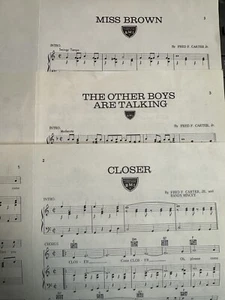 3 Acuff/Rose country sheet music ‘62/‘63 Composer: Fred Carter, Jr. - Picture 1 of 1