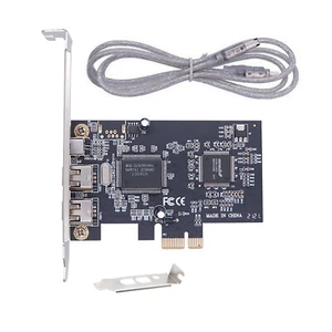 1 PC 3 Ports 1394A Expansion Card PCI Express 1X to External IEEE 1394 Adapter - Photo 1/12
