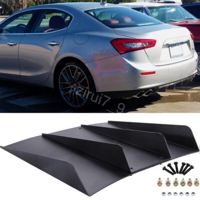 For Maserati Ghibli Quattroporte Rear Diffuser 4Fins Bumper Spoiler Splitter Lip Foto 1 de 4