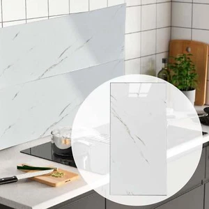 Backsplash Wall Tile Sticker PVC Wall Panel for Home Bathroom Laundry Room - Picture 1 of 7