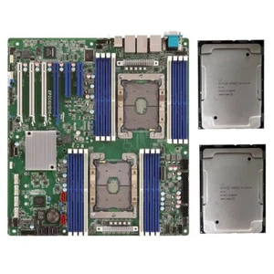 ASRock EP2C621D16-4LP EEB LGA3647 Motherboard + 2x Intel Xeon 8174 CPU Processor - Picture 1 of 5