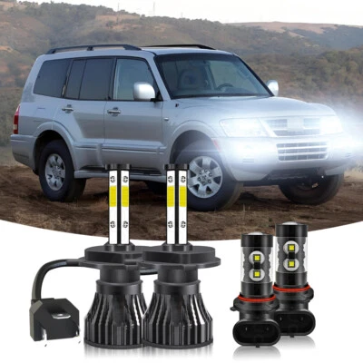 Faros LED haz alto/bajo + luz antiniebla para Mitsubishi Montero 2001-2006 Foto 1 de 4