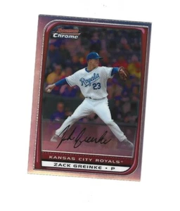 2008 Bowman Chrome Refractors #141 Zack Greinke KANSAS CITY ROYALS - Picture 1 of 1