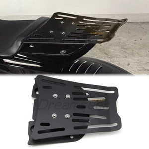 Black Rear Luggage Rack Seat Shelf Support for Harley Softail FXDR 114 2019+ CNC - Picture 1 of 12