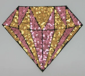 Pailletten Patch: Diamant (Silber und Gold) - Bild 1 von 4