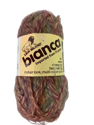 Lion Brand Yarn Bianca Relish France Mohair Look 1.4 oz AT328 VTG - Image 1 of 4