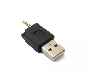 Audio USB Adapter 2,5mm Klinke Stecker zu 2.0 Typ A Stecker AUX Kabel in Schwarz - Bild 1 von 4