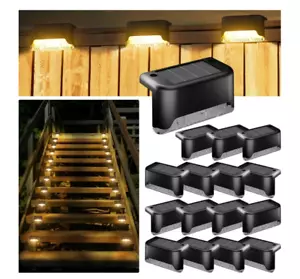 16 Pack Solar Deck Lights Outdoor Waterproof LED Steps Lamps Home Stairs Fence - Picture 1 of 6