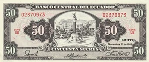 Ecuador 1988 50 Sucres Uncirculated Banknote Pick 122a Bargain Bin - Picture 1 of 2