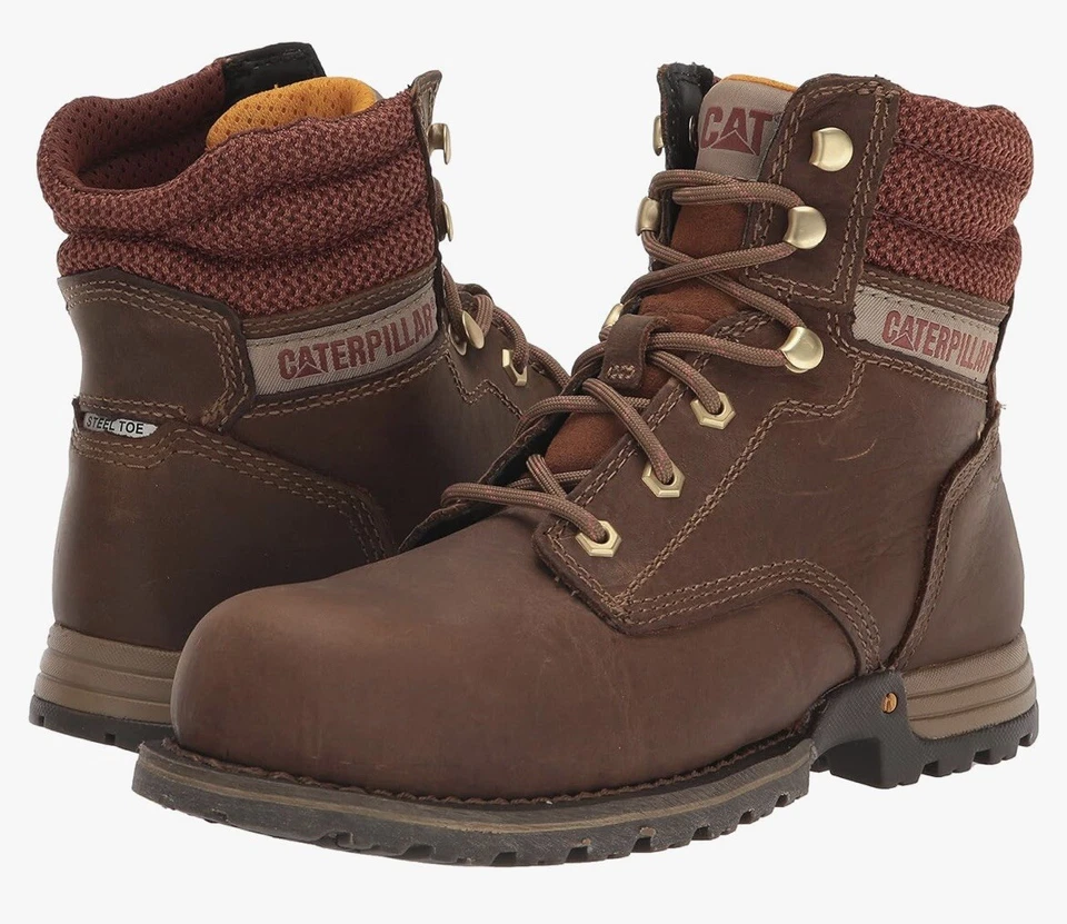 CAT Caterpillar P91573 Women's Paisley 6" Steel Toe Pyramid Work Boots Shoe 8.0