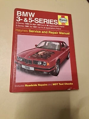 BMW 3 & 5 SERIES 1981-1991 HAYNES WORKSHOP MANUAL 1948 IN A USED COND & FREE P&P - Image 1 of 4