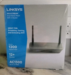 Linksys AC1300 Max Stream Dual-Band WiFi 5 Router - Black Brand New Sealed - Picture 1 of 5