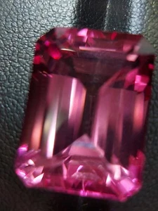 X Large pink Topaz gemstone - faceted natural transparent Topaz 28.95 CTS - Picture 1 of 11