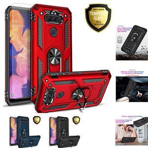 For LG Aristo 5 Plus K31 Phoenix 5 Risio 4 Fortune 3 HD Glass Ring Magnet Case - Picture 1 of 17