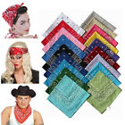 Bandana / Bandanas 100% Cotton Paisley Plain Headscarf Wrap Nikki