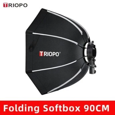 TRIOPO 90cm Octagon Foldable SoftBox for Godox Yongnuo Speedlite Flash Light. - Image 1 of 4