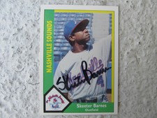 Reds Skeeter Barnes Signed Autographed 1990 Minor League Nashville Sounds Mint