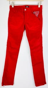 D&g Dolce&Gabbana Pantaloni Rosso Jungshose Jeans 9/10 Fino 140 CM #08K1 - Picture 1 of 10