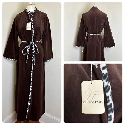 NOVO ESTOQUE ANTIGO! Mangas vintage anos 60 Vanity Fair Shevelva marrom leopardo sino 14 L GG - Imagem 1 de 4