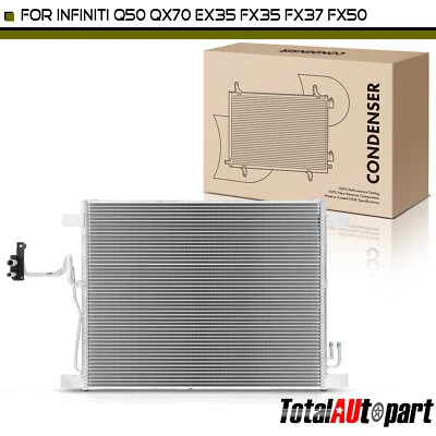 A/C Condenser Parallel Flow w/ Bracket for Infiniti EX35 2008-2012 EX37 FX35 Q50 - Image 1 of 4
